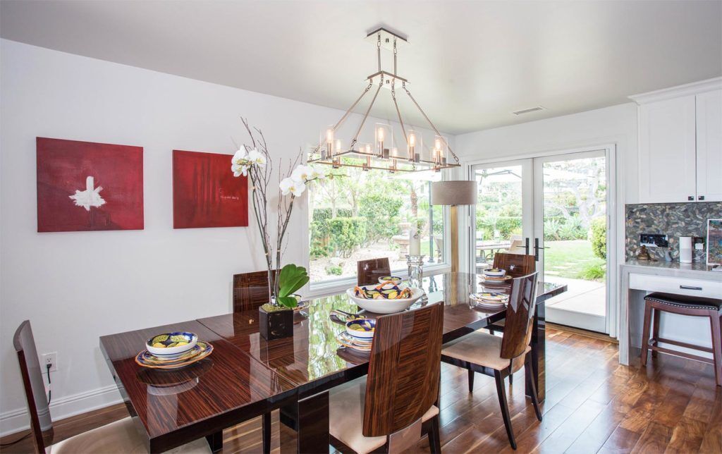white dining breakfast area in la jolla home, ron rice painting, 1800x1132 white-dining-breakfast-area-in-la-jolla-home-ron-rice-painting